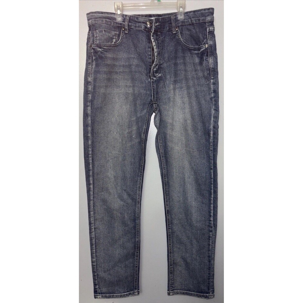 Stitches & Rivets Slim Blue Denim Jeans Mens Size 38x32